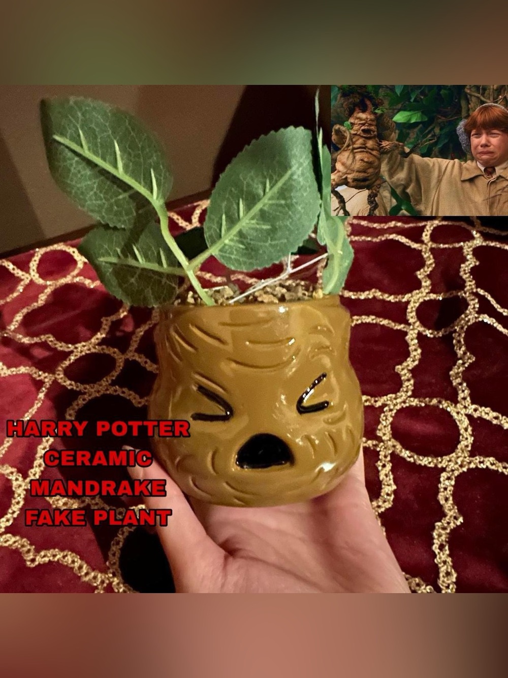 Fake Harry Potter mandrake plant pot.